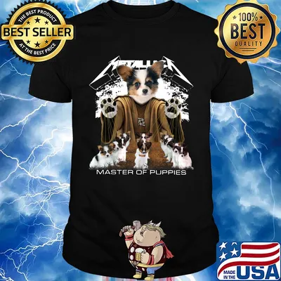Metallic Papillon Master of puppies shirt