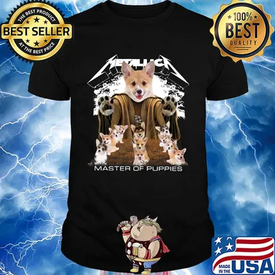 Metallic Pembroke Welsh Corgi Master of puppies shirt