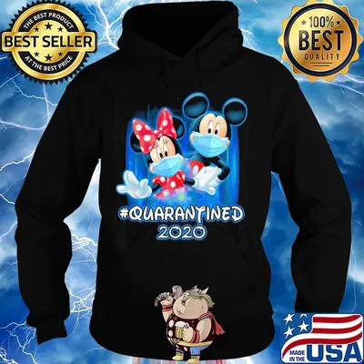 Mickey and Minnie quarantined 2020 mask Disney s Hoodie