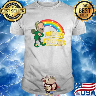 Military charms channel rainbow shirt