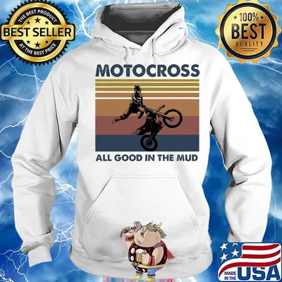 Motocross all good in the mud vintage s Hoodie