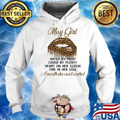 My girl hates by many loved by plenty heart on her sleeve fire in her soul a mouth she can't control lip s Hoodie