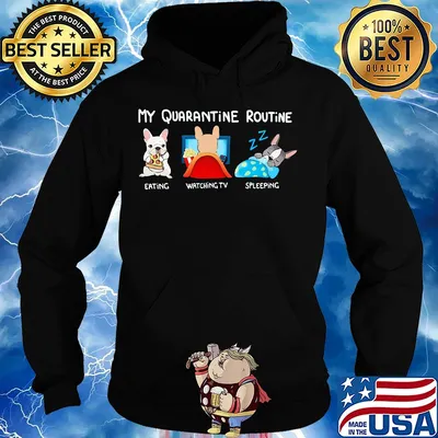My quarantine routine eating watching tv sleeping s Hoodie