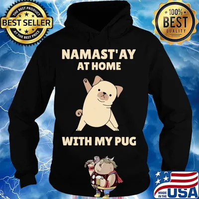 Namast'ay at home with my pug s Hoodie