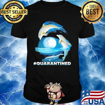 Nautical Full Moon Bottlenose Dolphins Quarantined Shirt