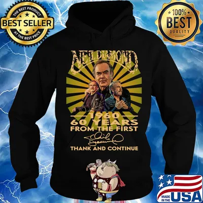 Neil diamond 1960 60 years from the first signature thanks and continue s Hoodie