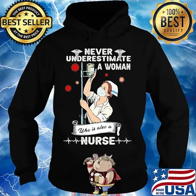 Never underestimate a woman who is also a nurse mask s Hoodie