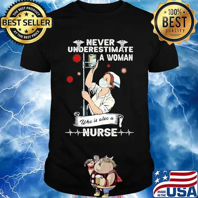 Never underestimate a woman who is also a nurse mask shirt