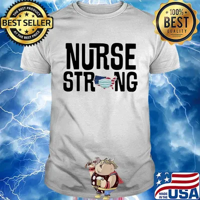 Nurse strong map American flag veteran mask shirt