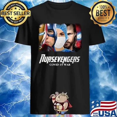 Nursevengers Covid-19 War Iron Man Captain America Nurse Dark World and Spider Man shirt