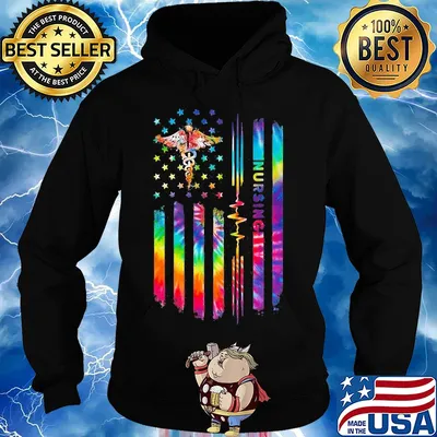 Nursing American flag veteran color s Hoodie