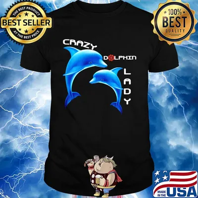 Official crazy dolphin lady shirt