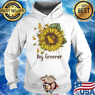 Official Dog Groomer sunflower s Hoodie