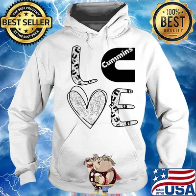 Official Love Cummins heart s Hoodie