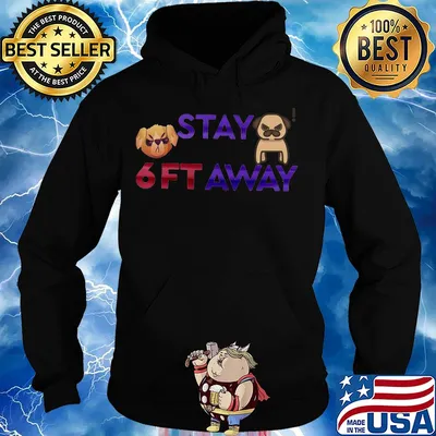 Official pug stay 6ft away s Hoodie