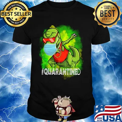 Official Quarantined Dinosaur mask shirt