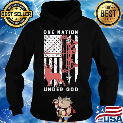 One nation under god American flag veteran s Hoodie