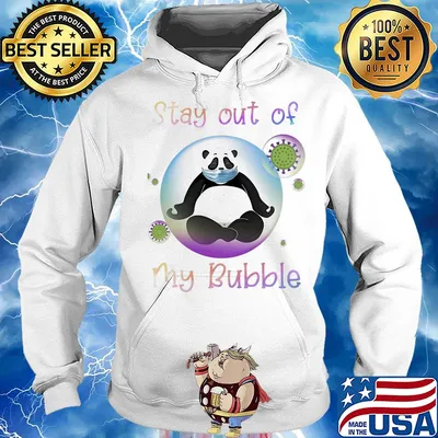 Panda stay out my bubble coronavirus mask s Hoodie