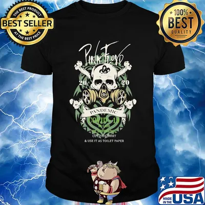 Pink Floyd 2020 pandemic Covid-19 in case skull shirt