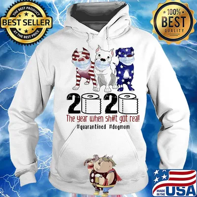 Pit bull 2020 the year when shit got real #quarantined t-s Hoodie