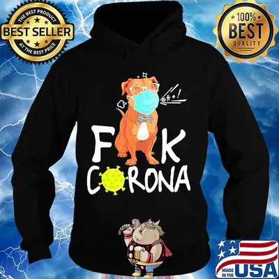 Pitbull wear medical mask fuck coronavirus s Hoodie