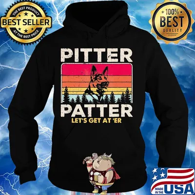 Pitter patter let's get at'er Dog vintage s Hoodie