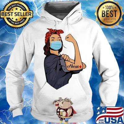 Pop Art Sexy Strong Woman Nurse s Hoodie
