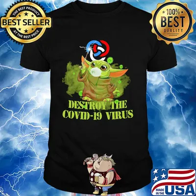 Primerica baby yoda destroy the covid-19 virus shirt