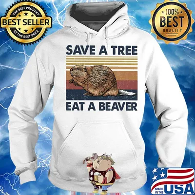 Punxsutawney phil save a tree eat a beaver vintage s Hoodie