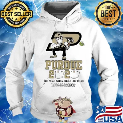 Purdue 2020 the year when shit got real quarantined mask s Hoodie