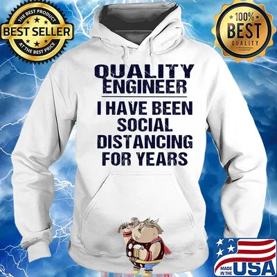 Quality engineer I have been social distancing for years s Hoodie