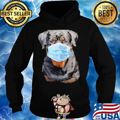 Rottweiler face mask covid-19 s Hoodie
