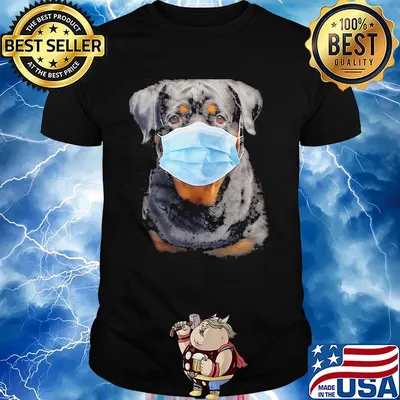 Rottweiler face mask covid-19 shirt