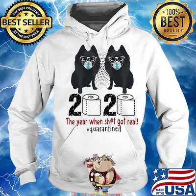 Schipperke 2020 the year when shit got real #quarantined toilet paper mask s Hoodie