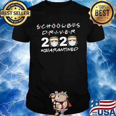 School bus driver 2020 quarantined mask covid-19 shirt