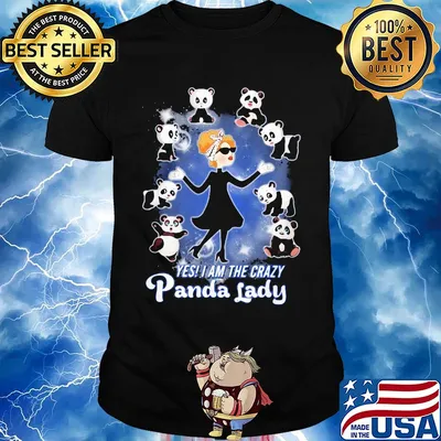She Yes I am the crazy panda lady shirt