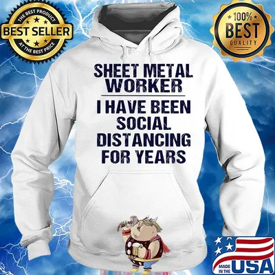 Sheet metal worker I have been social distancing for years s Hoodie