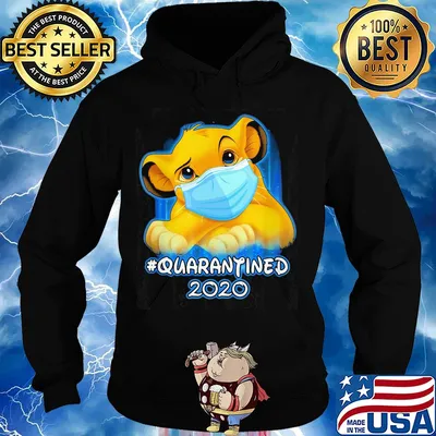 Simba quarantined 2020 Disney mask Covid-19 s Hoodie