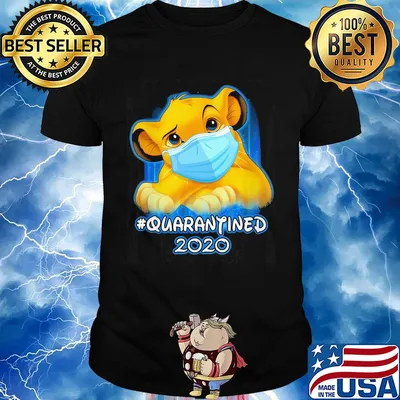 Simba quarantined 2020 Disney mask Covid-19 shirt