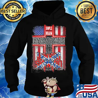 Simple man lynyrd skynyrd jesus american flag s Hoodie