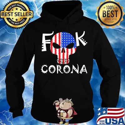 Skull fuck coronavirus american flag s Hoodie