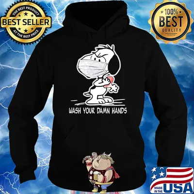 Snoopy wash your damn hands mask s Hoodie