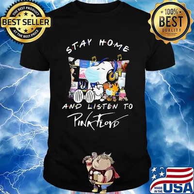 Snoopy wear mask stay home and listen to pink floyd covid-19 shirt