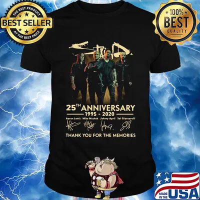 Staind 25th anniversary 1995-2020 signatures thank you for the memories shirt