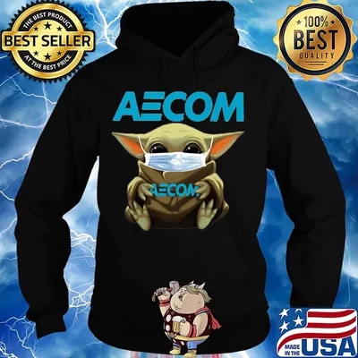 Star wars baby yoda hug aecom mask covid-19 s Hoodie
