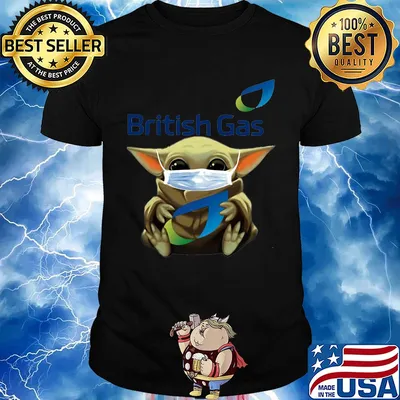 Star wars baby yoda hug british gas mask covid-19 shirt