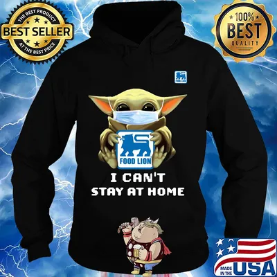 Star wars baby yoda hug Food Lion I can’t stay at home mask covid-19 s Hoodie