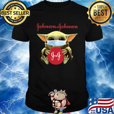 Star wars baby yoda hug Johnson & Johnson mask covid-19 shirt