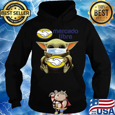 Star wars baby yoda hug mercado libre mask covid-19 s Hoodie