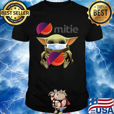 Star wars baby yoda hug mitie mask covid-19 shirt